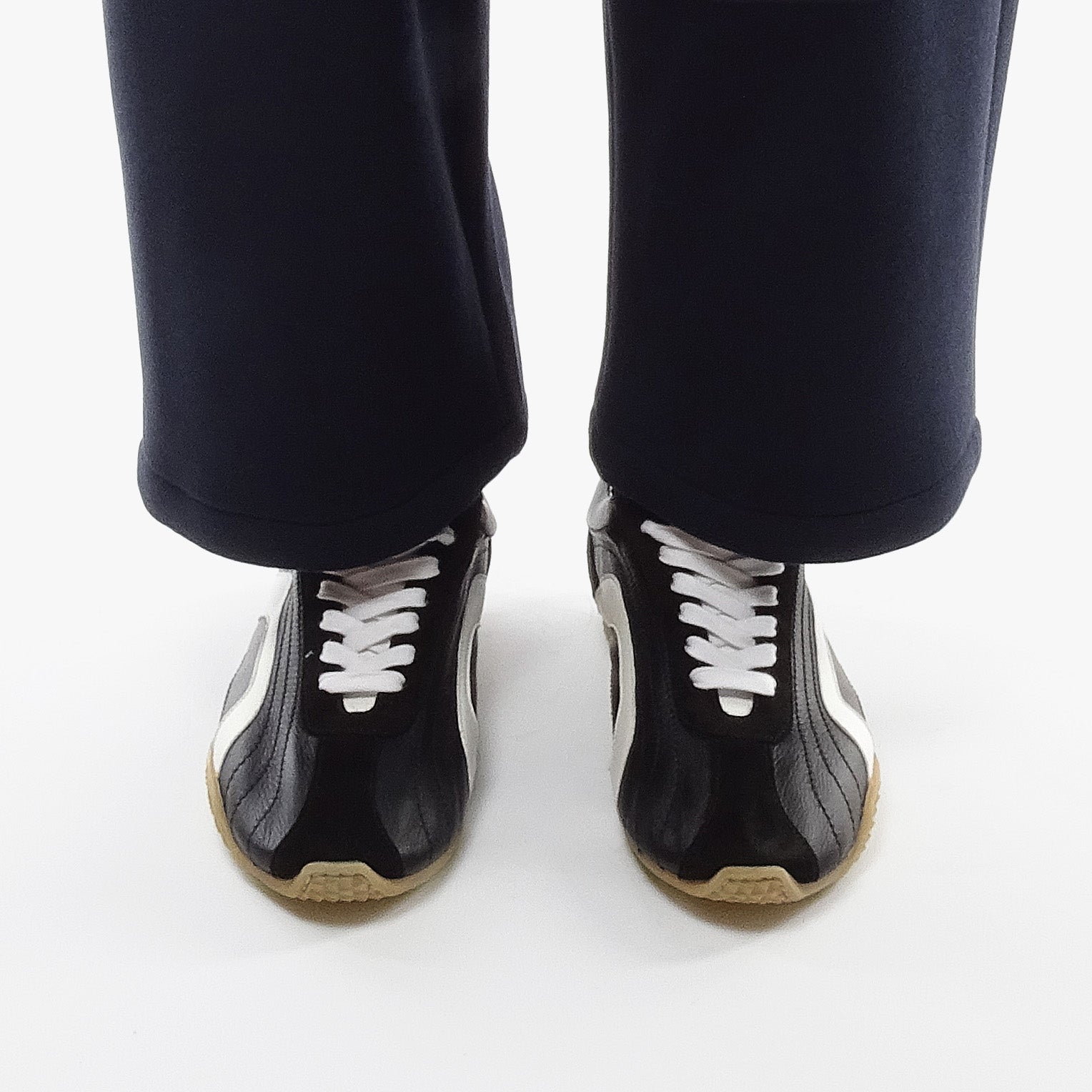 Pierre Hardy JUMP SNEAKERS, black & white calfskin and black suede calfskin, view 3