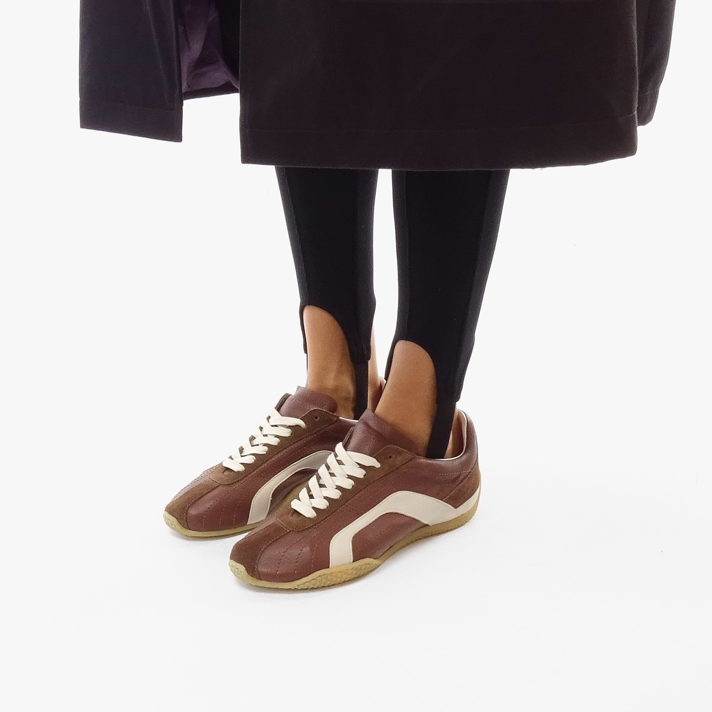 Pierre Hardy JUMP SNEAKERS, brown & off-white calfskin and brown suede calfskin, view 4