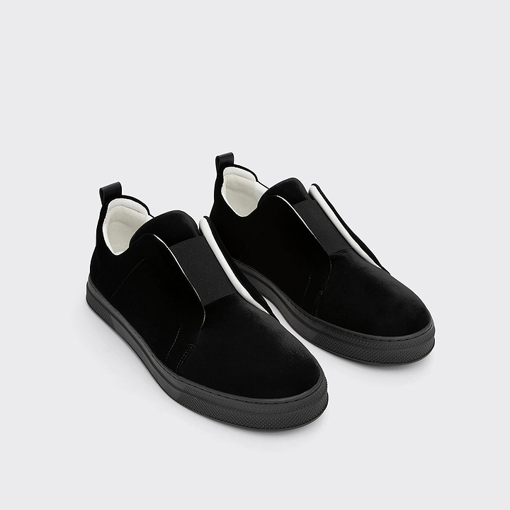 Pierre Hardy SLIDER SNEAKERS, calfskin and black suede, view 5