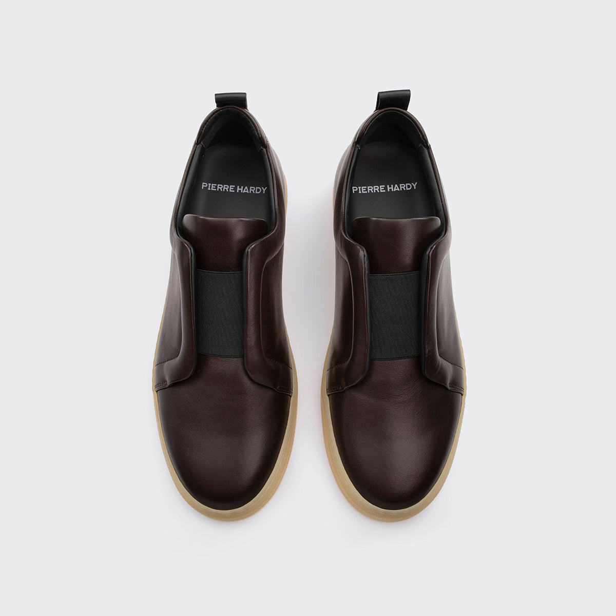 Pierre Hardy SLIDER SNEAKERS, burgundy calfskin, view 3