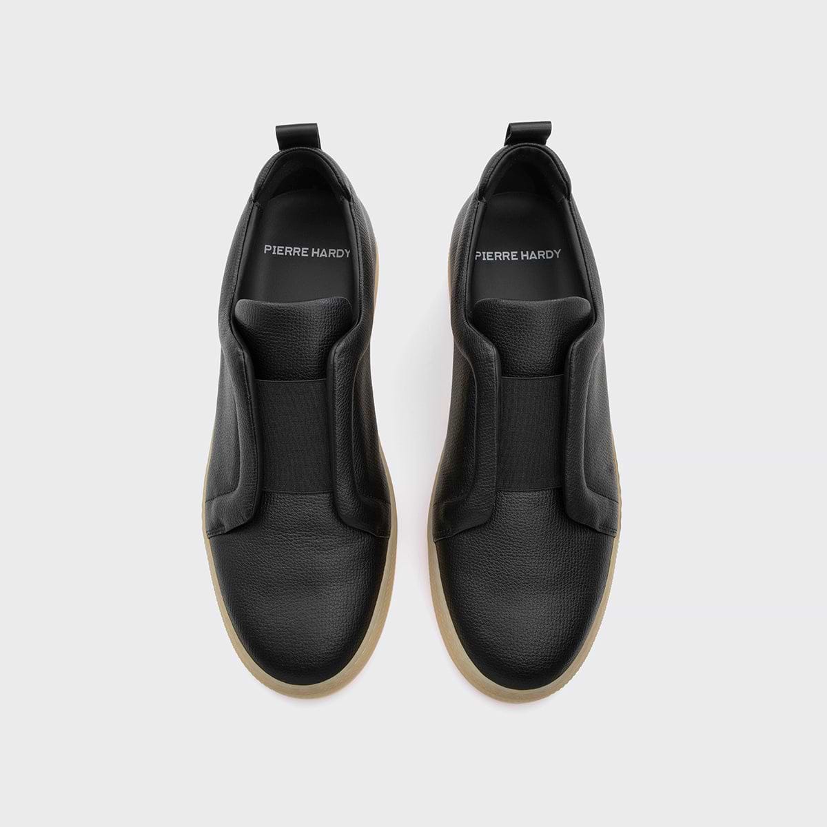 Pierre Hardy SLIDER SNEAKERS, black grained calfskin, view 3