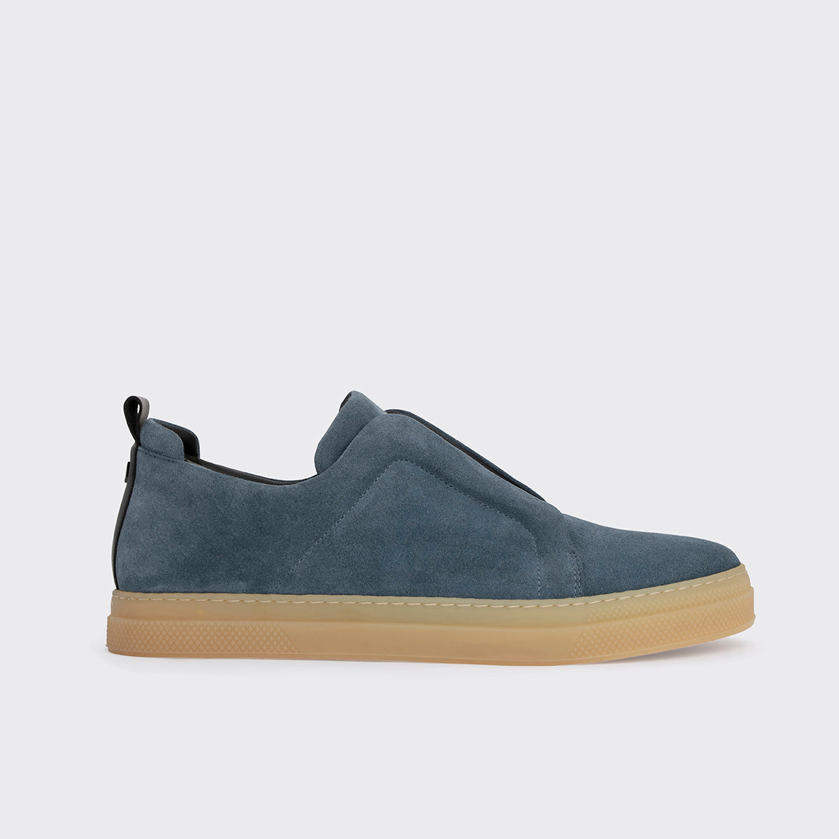Pierre Hardy SLIDER SNEAKERS, denim blue suede calfskin and black calfskin