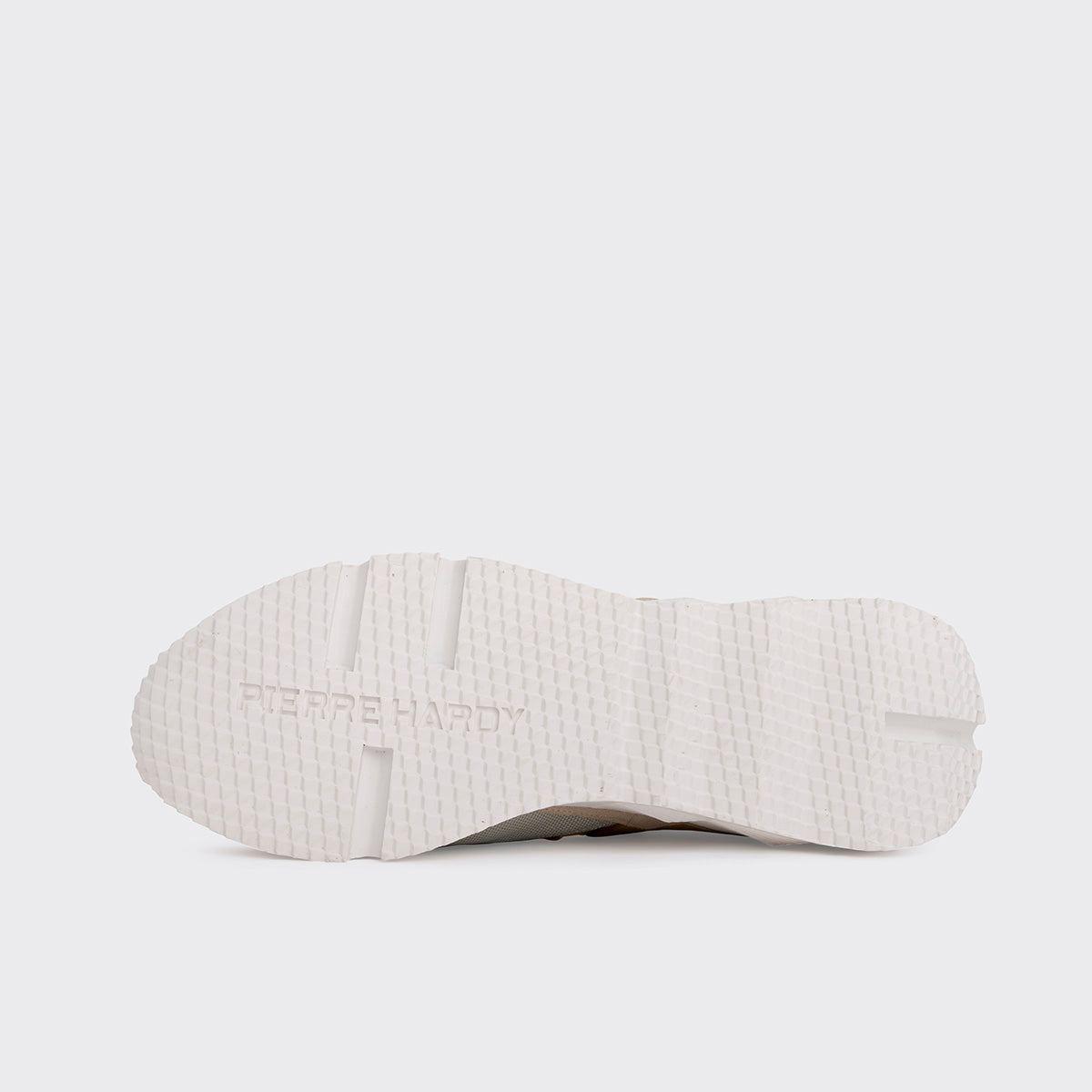 Pierre Hardy TREK COMET SNEAKERS, grey nylon canvas, white & yellow calfskin and beige suede calfskin, view 7
