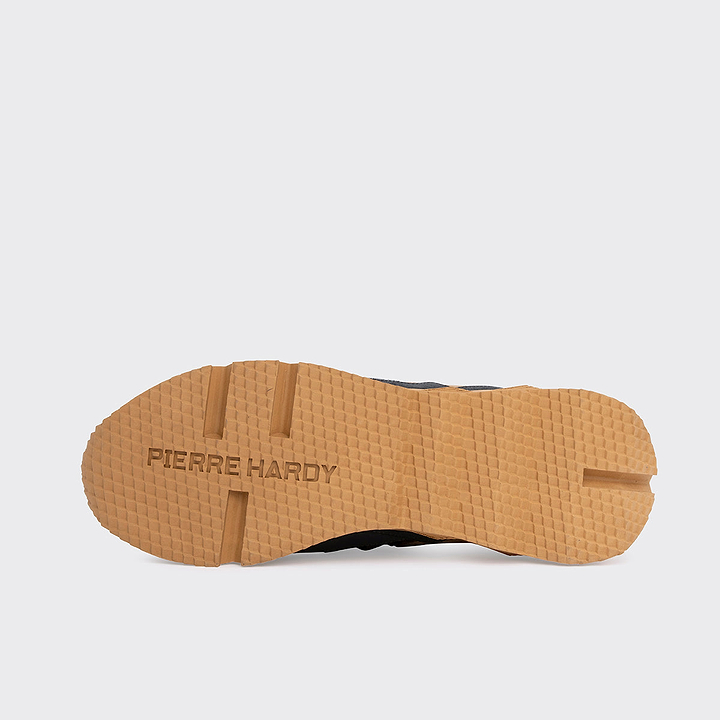 Pierre Hardy TREK COMET SNEAKERS, navy nylon canvas, white & navy calfskin and navy & sand suede calfskin, view 7