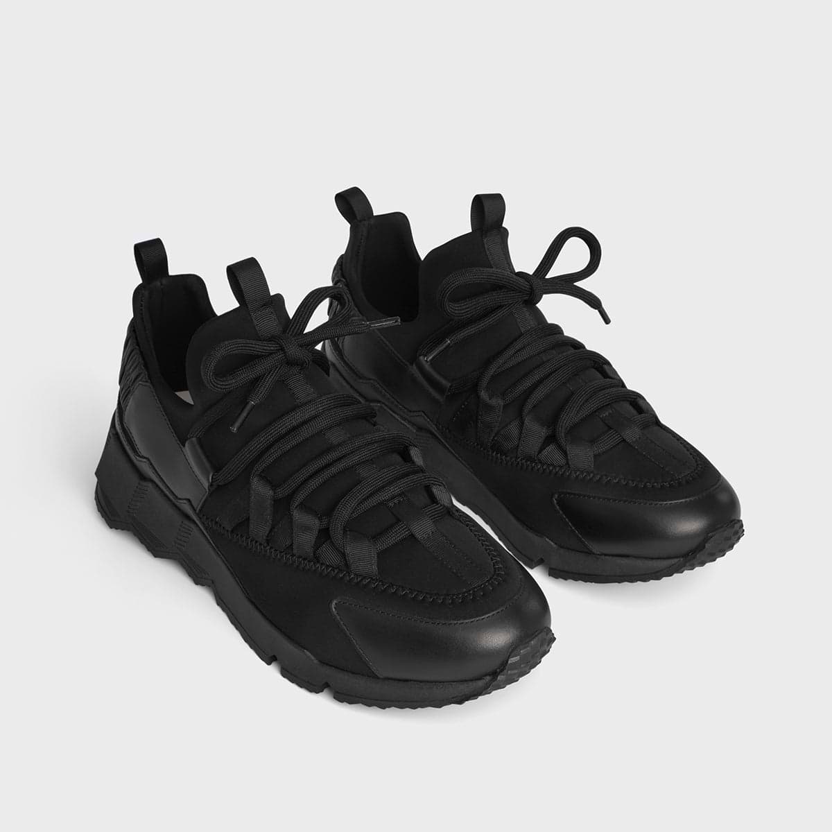 Pierre Hardy TREK COMET SNEAKERS, black neoprene and calfskin, view 3