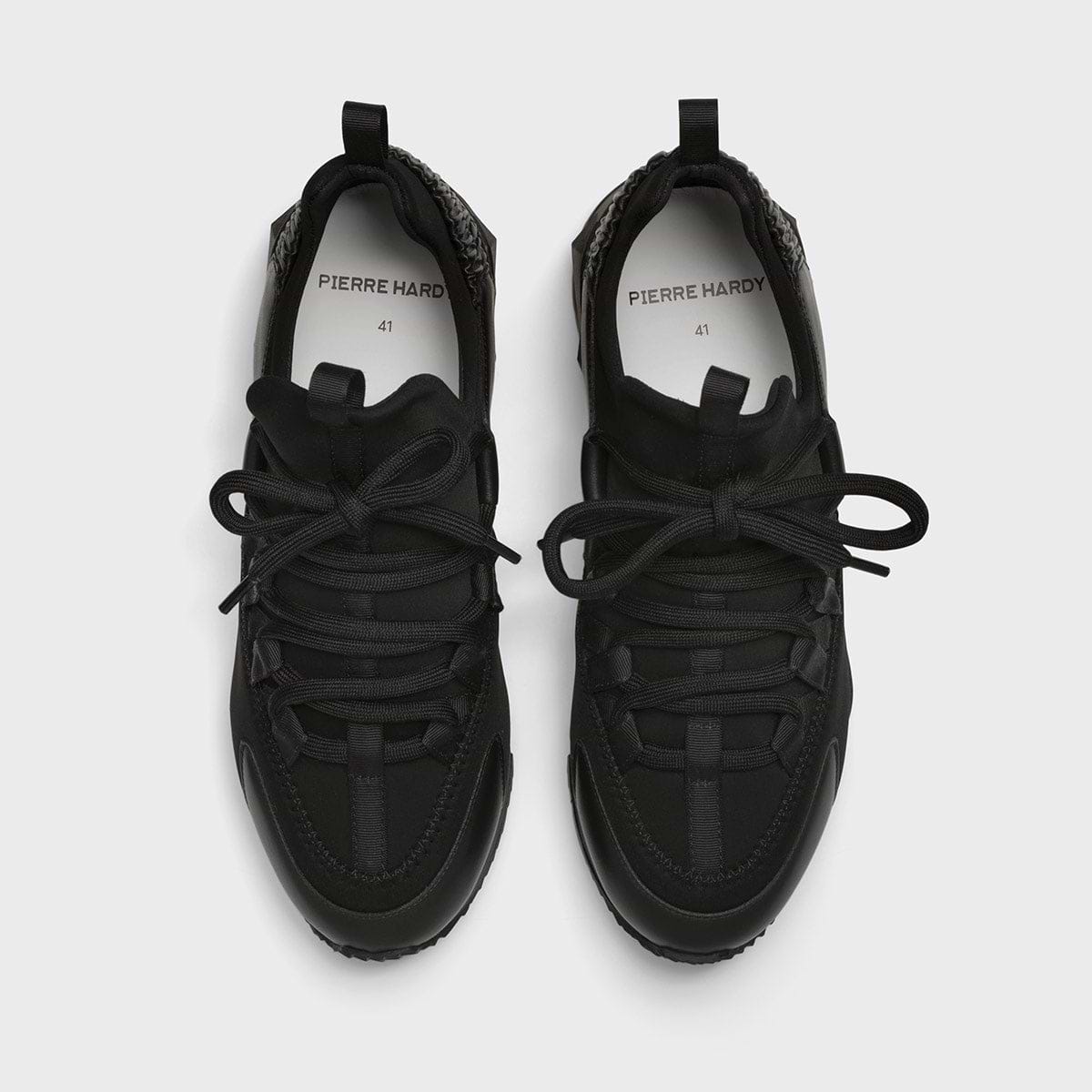 Pierre Hardy TREK COMET SNEAKERS, black neoprene and calfskin, view 4