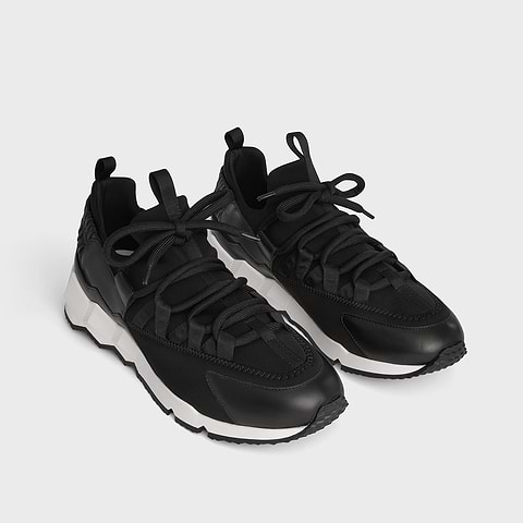 Pierre Hardy TREK COMET SNEAKERS, black neoprene and calfskin, view 2