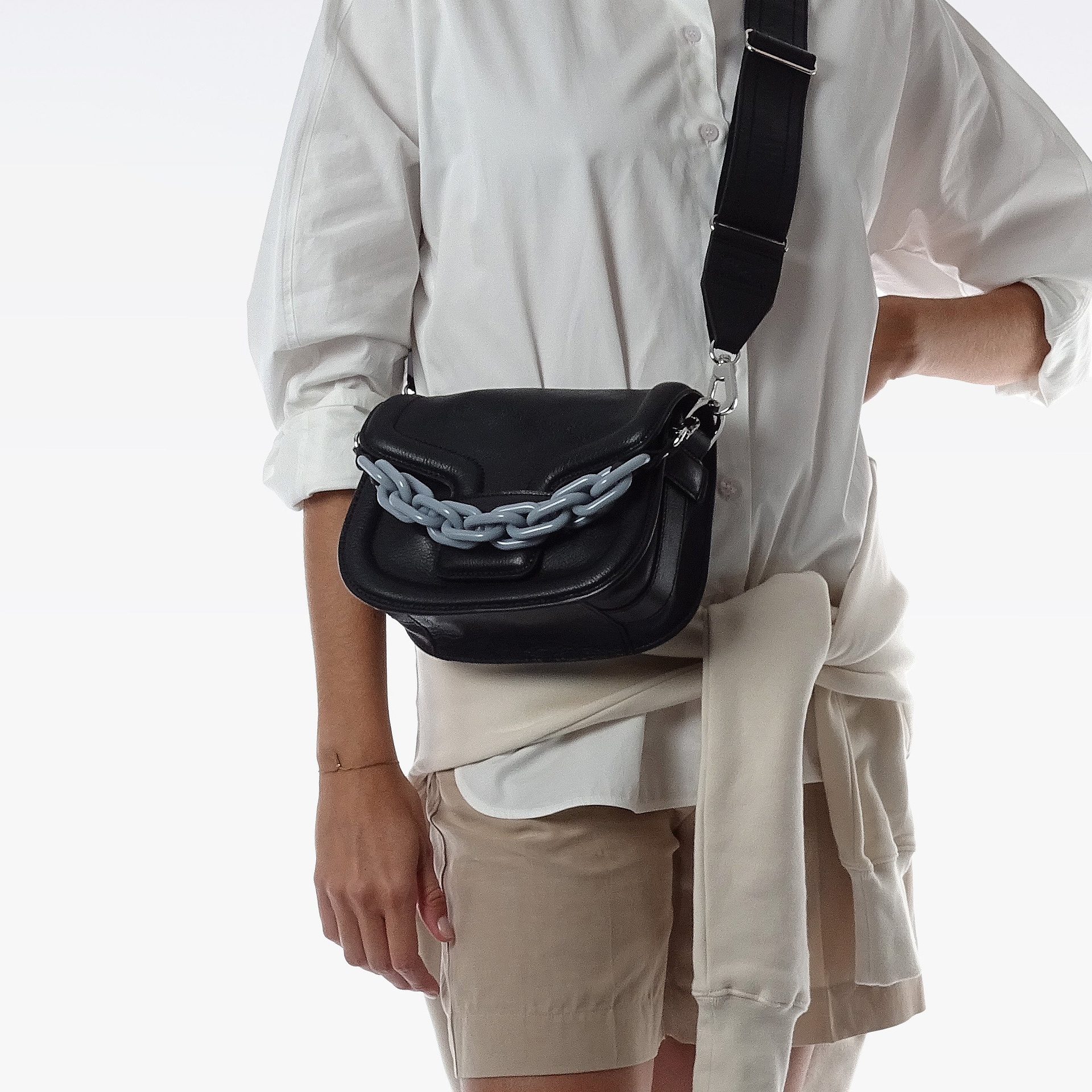 Pierre Hardy MINI ALPHAVILLE BAG, black grained kidskin, view 4