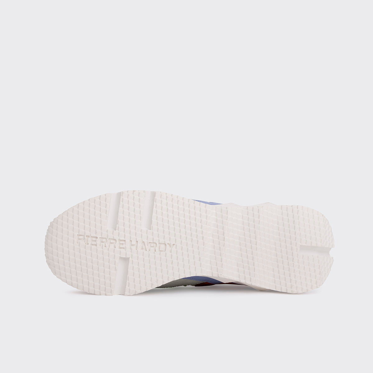 Pierre Hardy TREK COMET SNEAKERS, grey nylon canvas, white & sun calfskin, beige suede calfskin and lilac lambskin, view 7