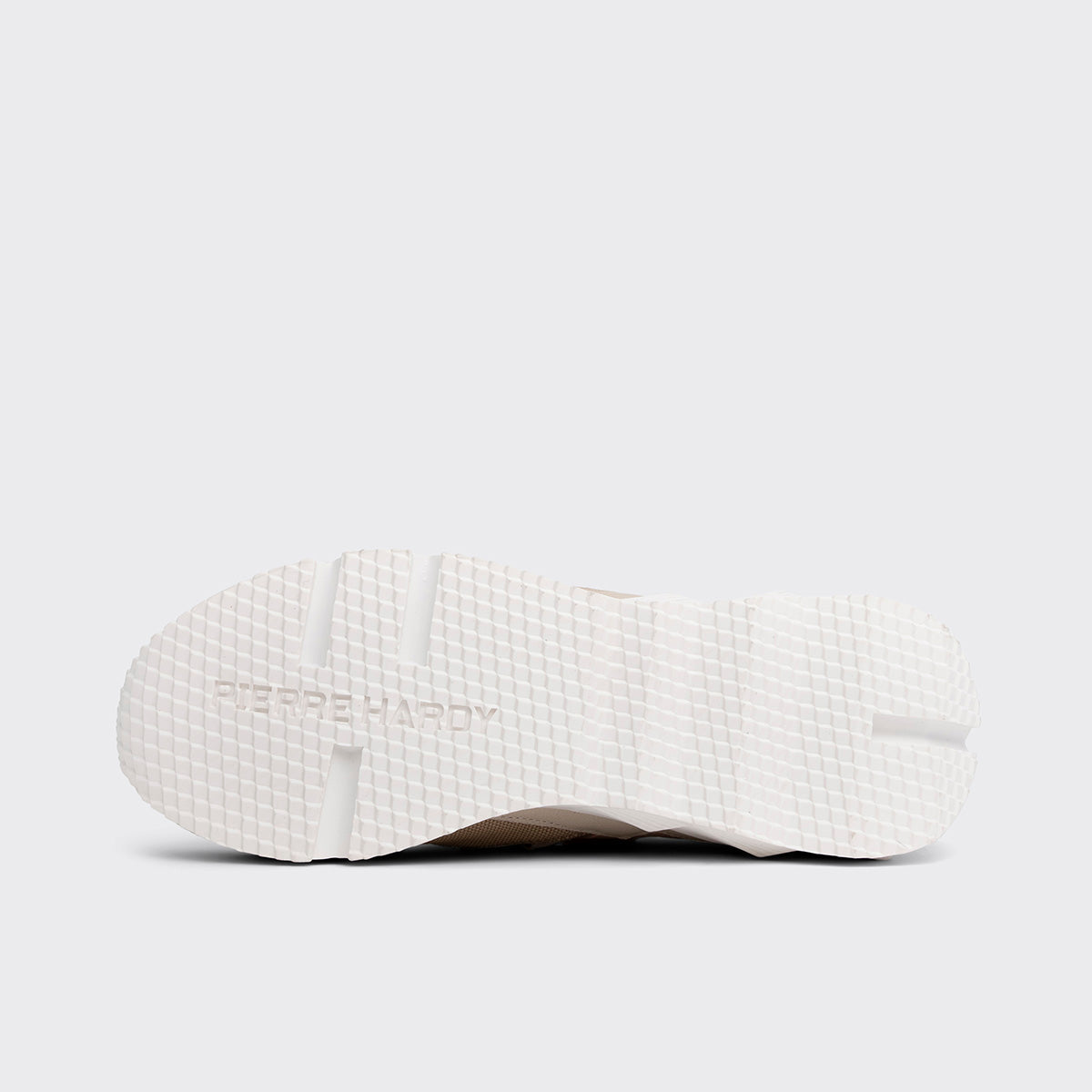 Pierre Hardy TREK COMET SNEAKERS, beige nylon canvas, powder pink & sand grained calfskin and sand suede calfskin, view 5