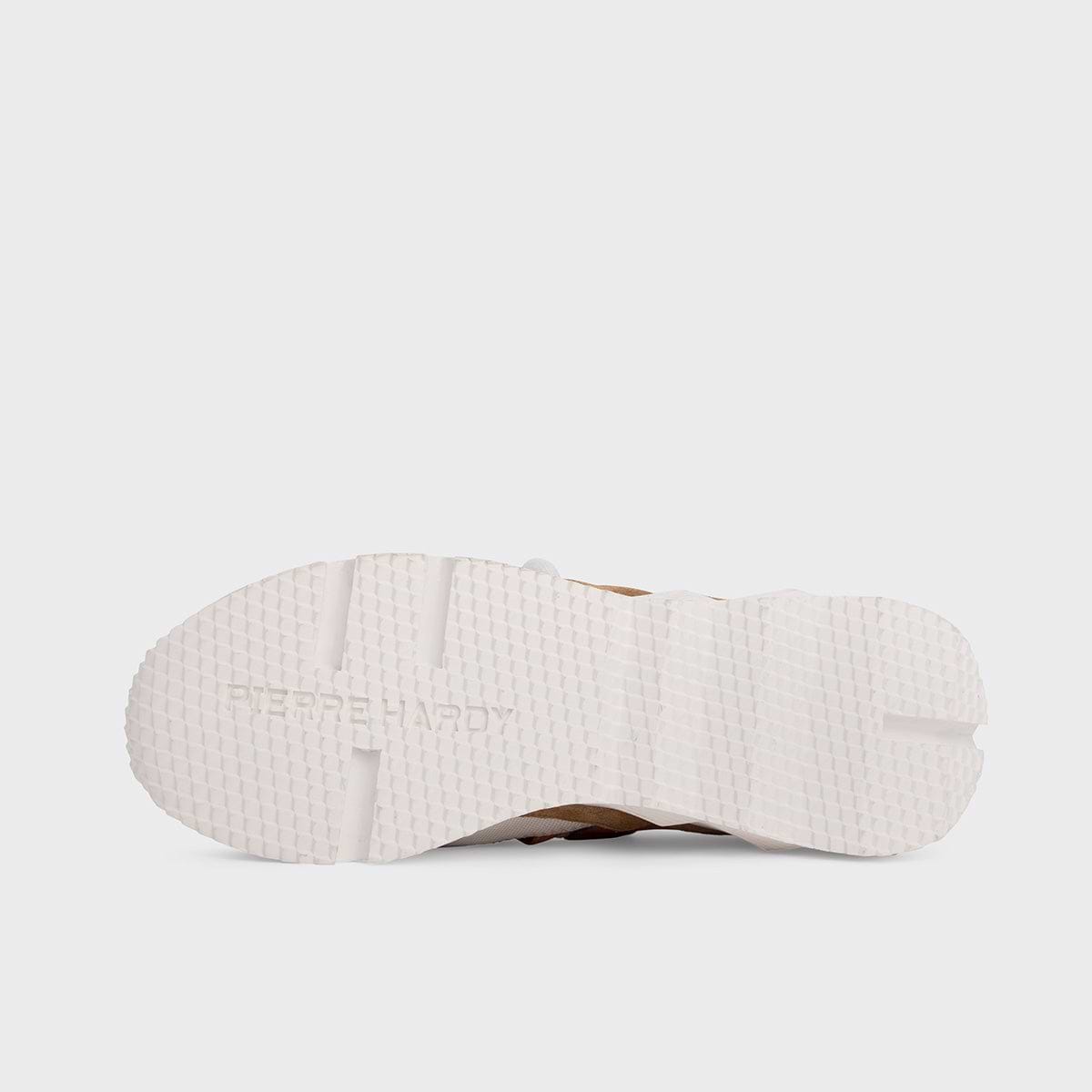 Pierre Hardy TREK COMET SNEAKERS, white nylon canvas, white & blush pink calfskin and beige suede calfskin, view 7