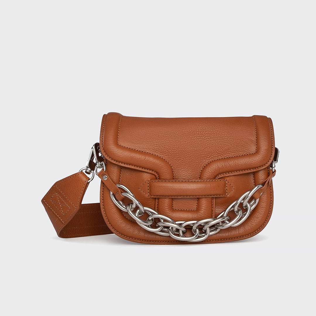 Pierre Hardy MINI ALPHAVILLE BAG, camel grained kidskin