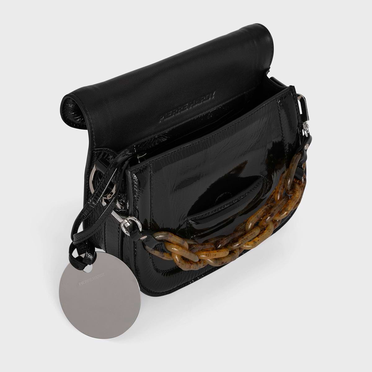 Pierre Hardy MINI ALPHAVILLE BAG, black patent kidskin, view 4