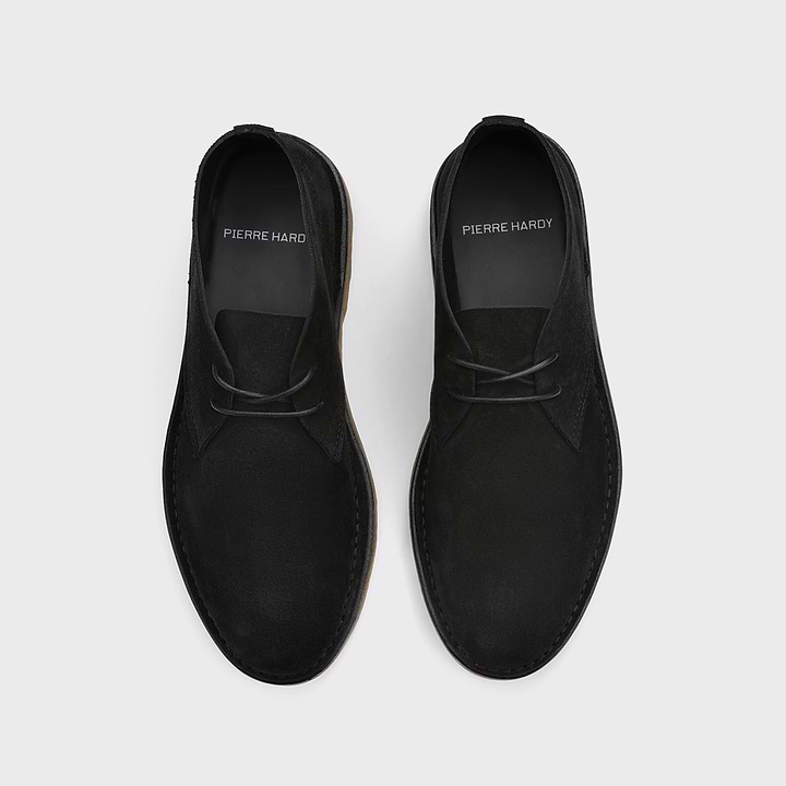 Antoine Desert Boots - Black - Suede - 3 cm Heel - For Men