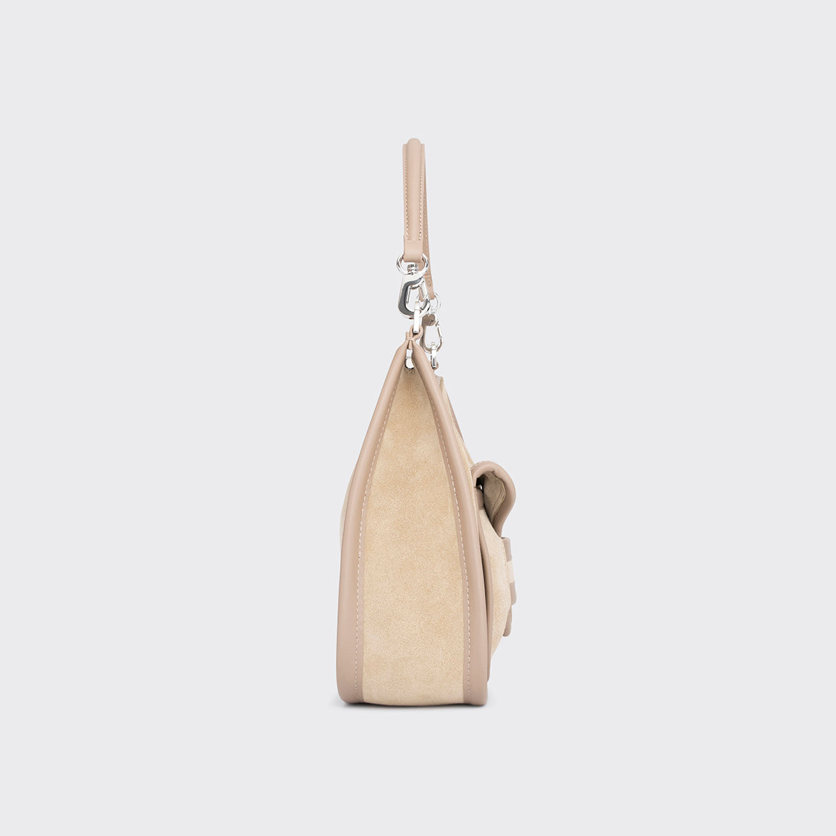 Pierre Hardy ALPHA DAY BAG, beige suede calfskin and calfskin, view 3