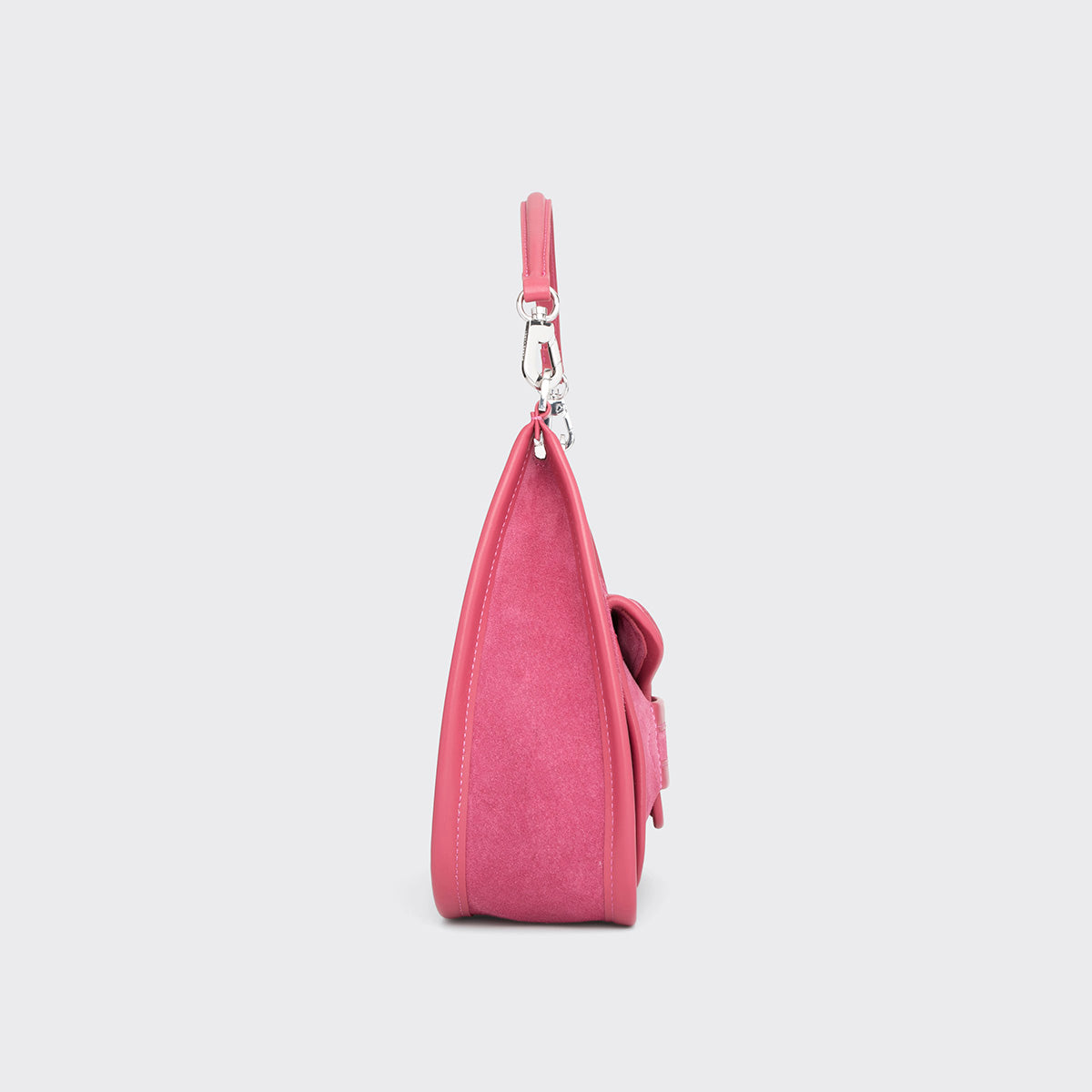 Pierre Hardy ALPHA DAY BAG, pink suede calfskin and calfskin, view 3