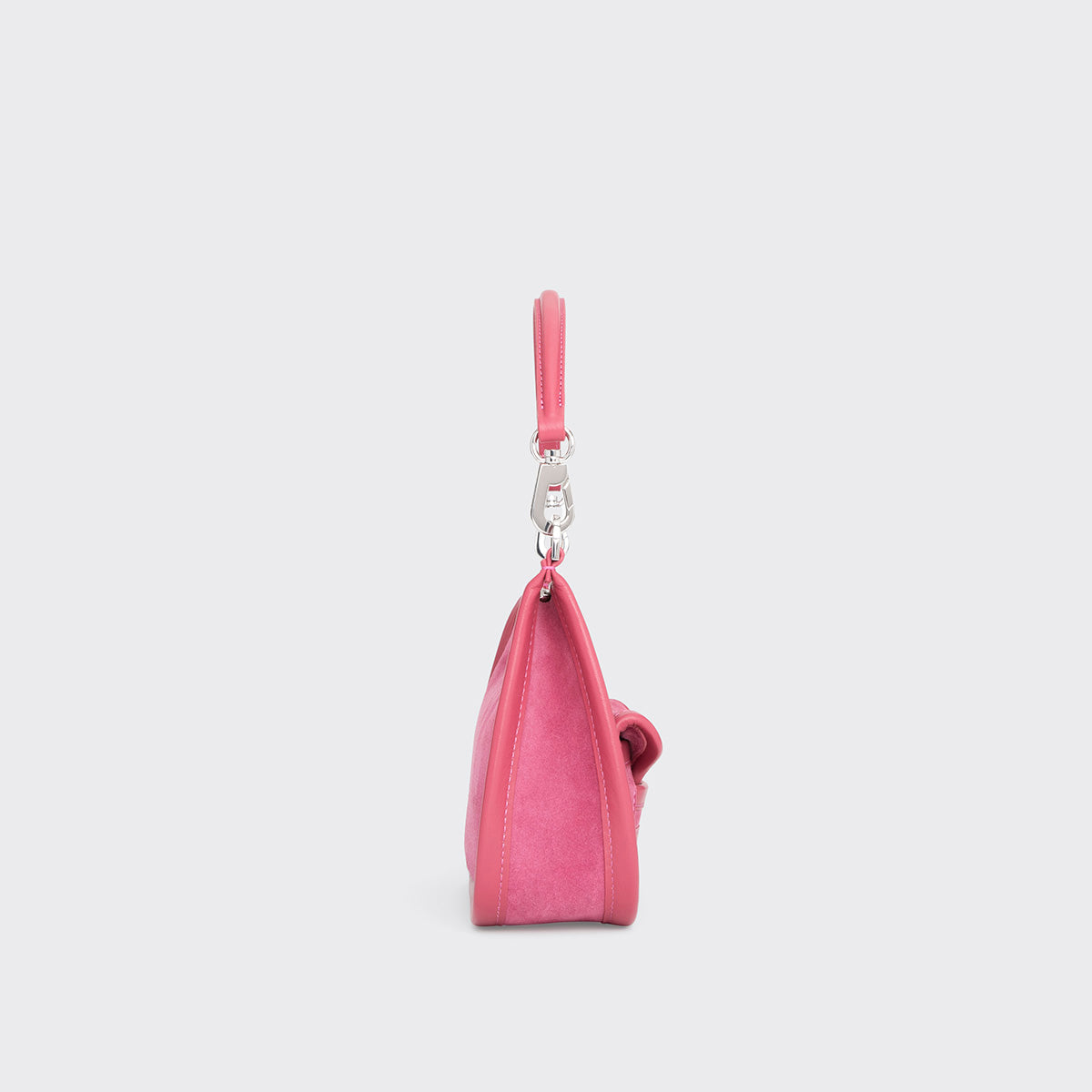 Pierre Hardy ALPHA DAY MINI BAG, pink suede calfskin and calfskin, view 3