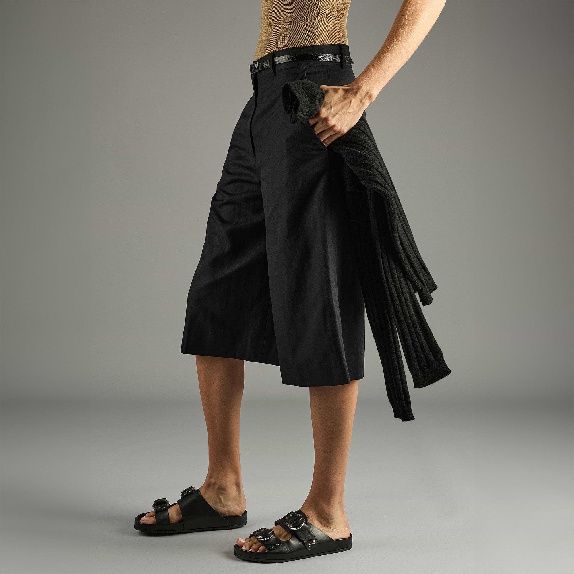Pierre Hardy BEACH RIDER FLAT MULE, black calfskin, view 4