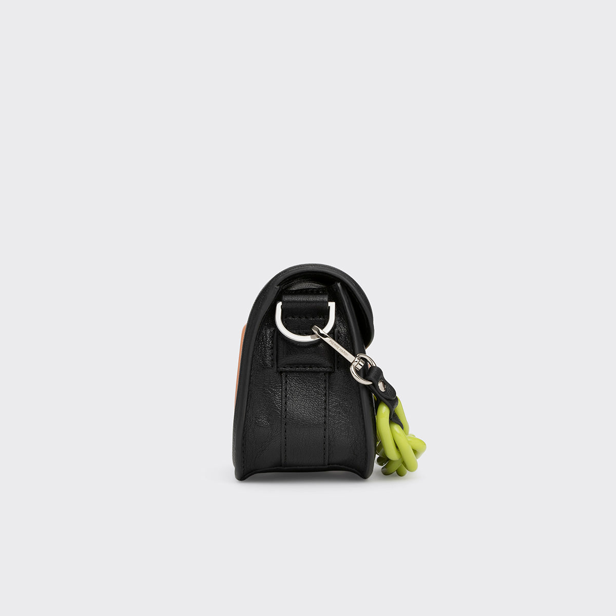 Pierre Hardy MICRO ALPHAVILLE BAG, black grained kidskin and apricot lambskin, view 3