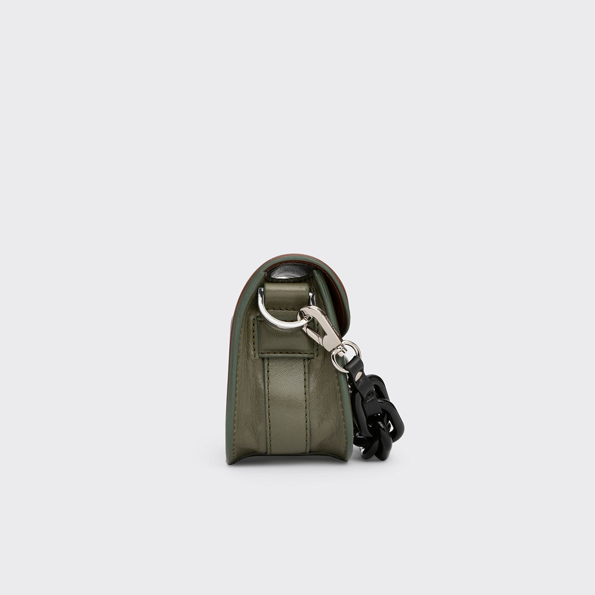 Pierre Hardy MICRO ALPHAVILLE BAG, khaki, hazelnut and black kidskin, view 5
