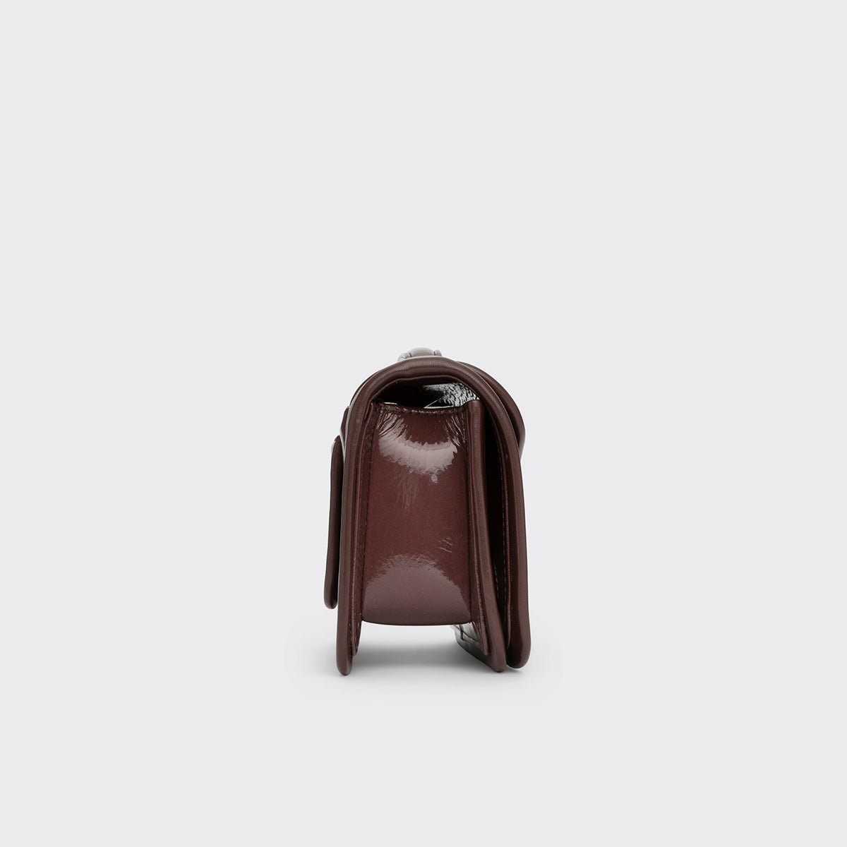 Pierre Hardy ALPHA HANDBAG, patent kidskin and brown lambskin, view 3