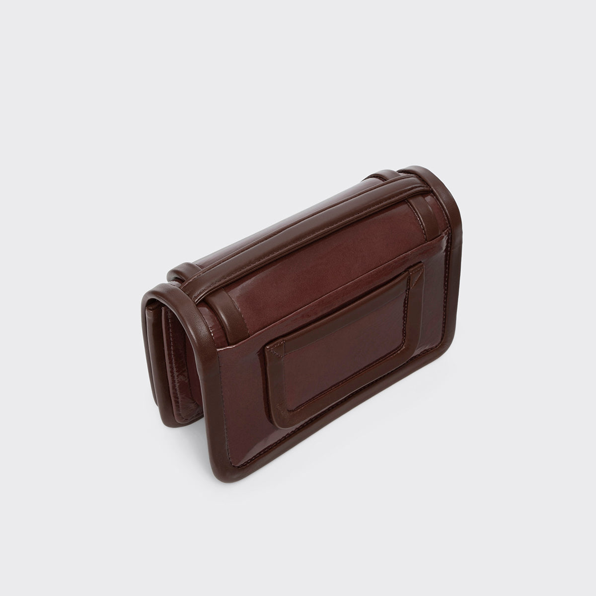 Pierre Hardy ALPHA HANDBAG, patent kidskin and brown lambskin, view 4