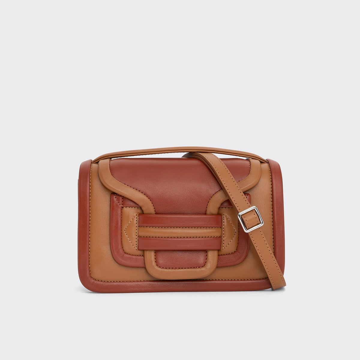 Pierre Hardy ALPHA HANDBAG, cognac & rust calfskin