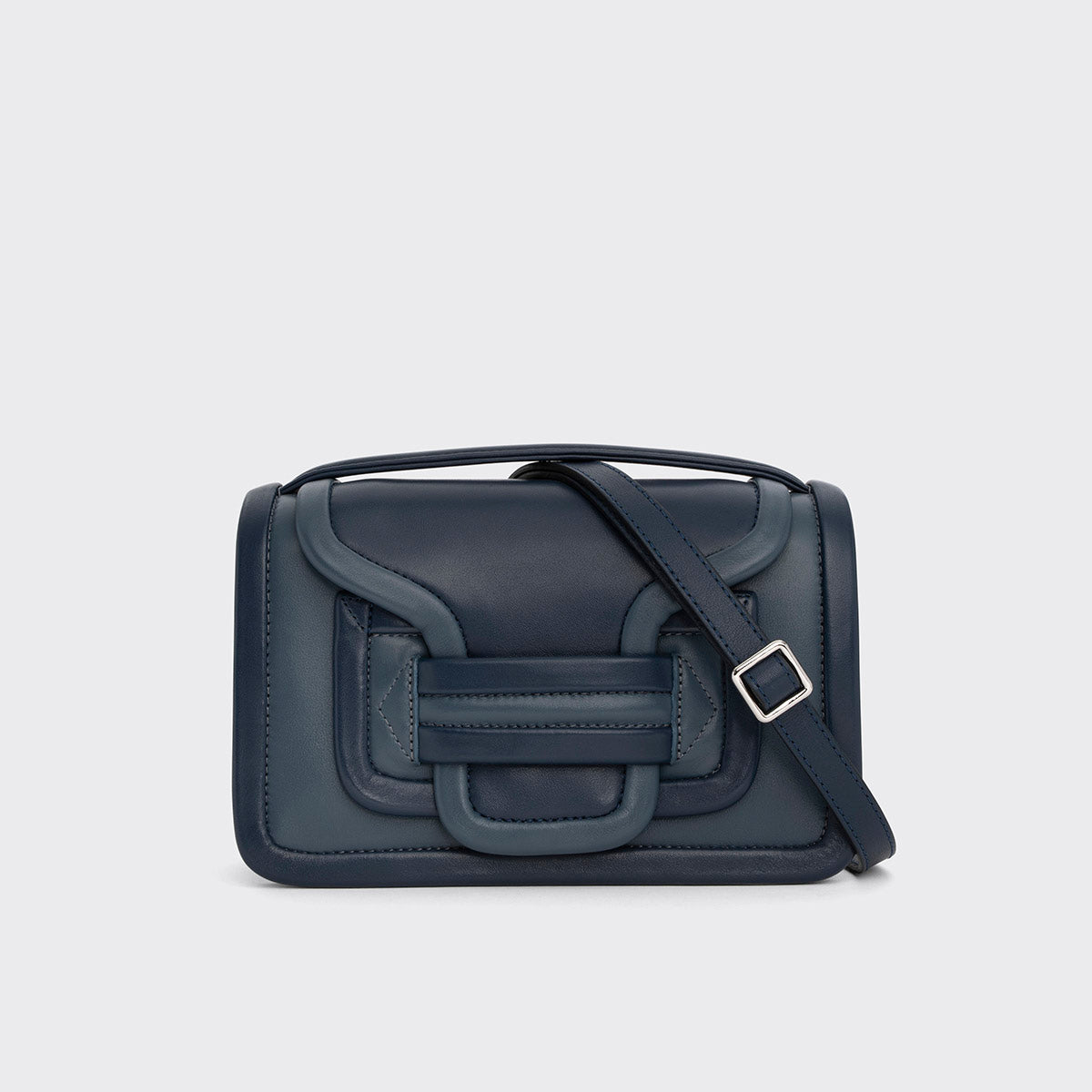 Pierre Hardy ALPHA HANDBAG, blue & navy calfskin