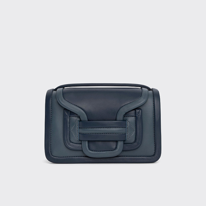 Pierre Hardy ALPHA HANDBAG, blue & navy calfskin, view 6