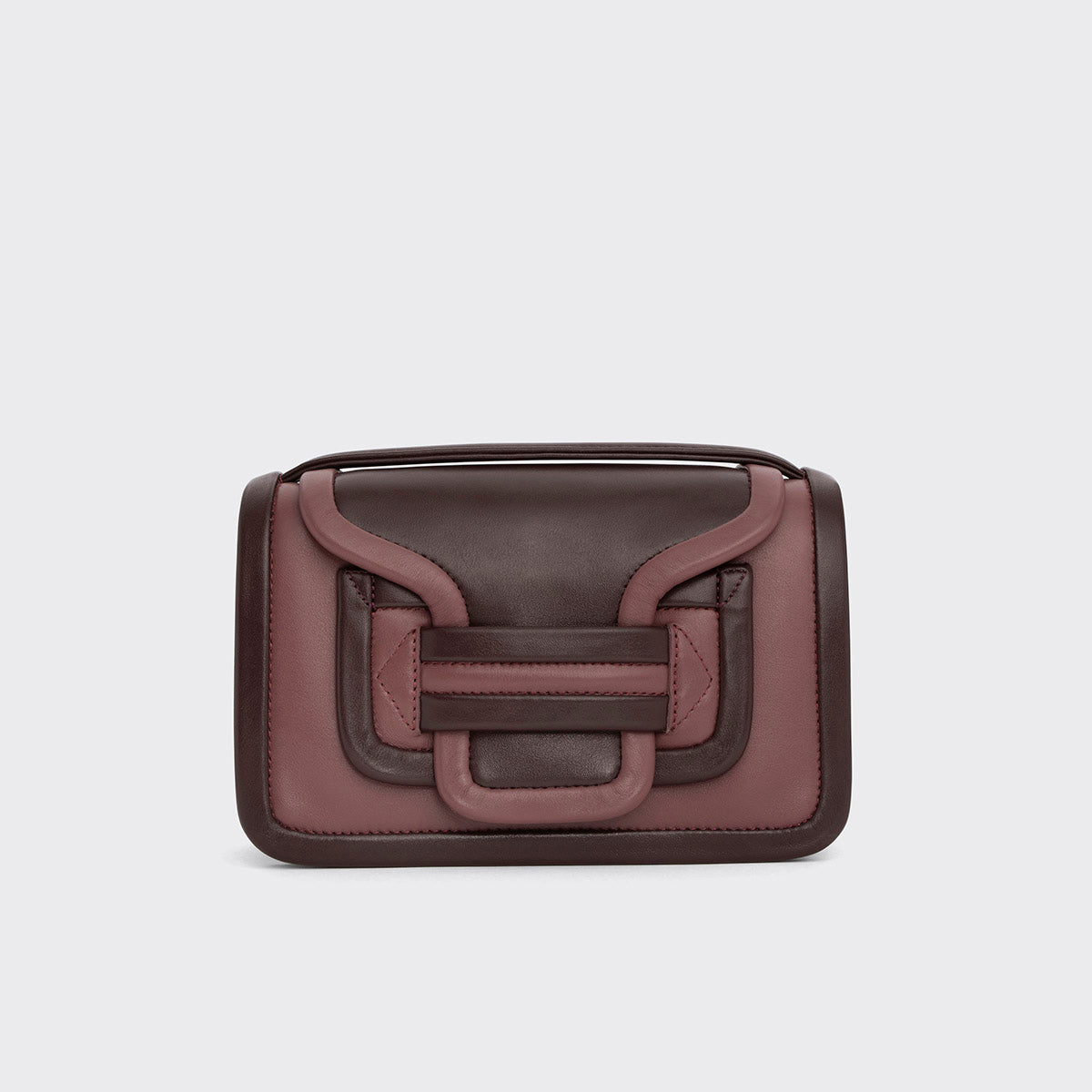 Pierre Hardy ALPHA HANDBAG, rosewood & burgundy calfskin, view 6