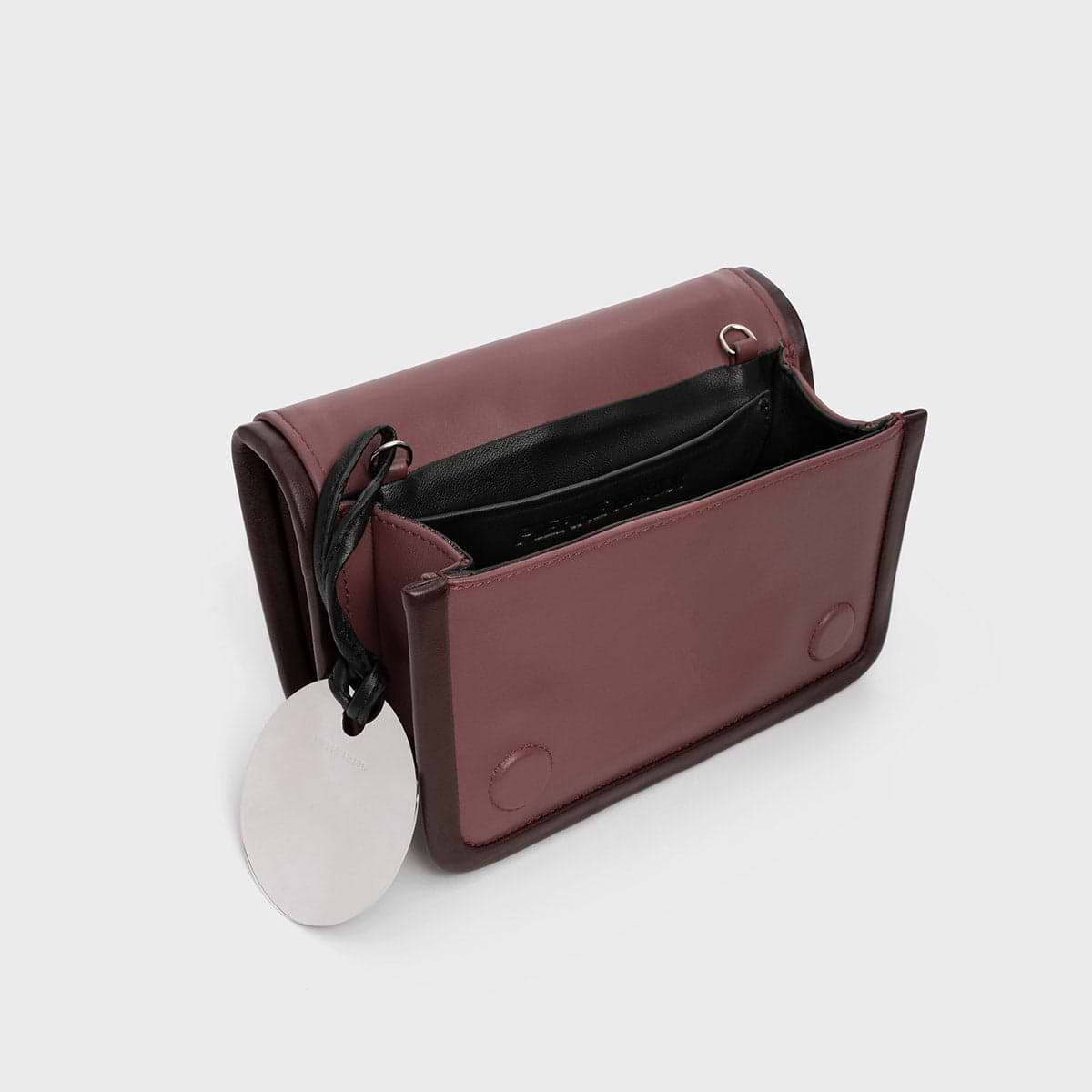 Pierre Hardy ALPHA HANDBAG, rosewood & burgundy calfskin, view 2