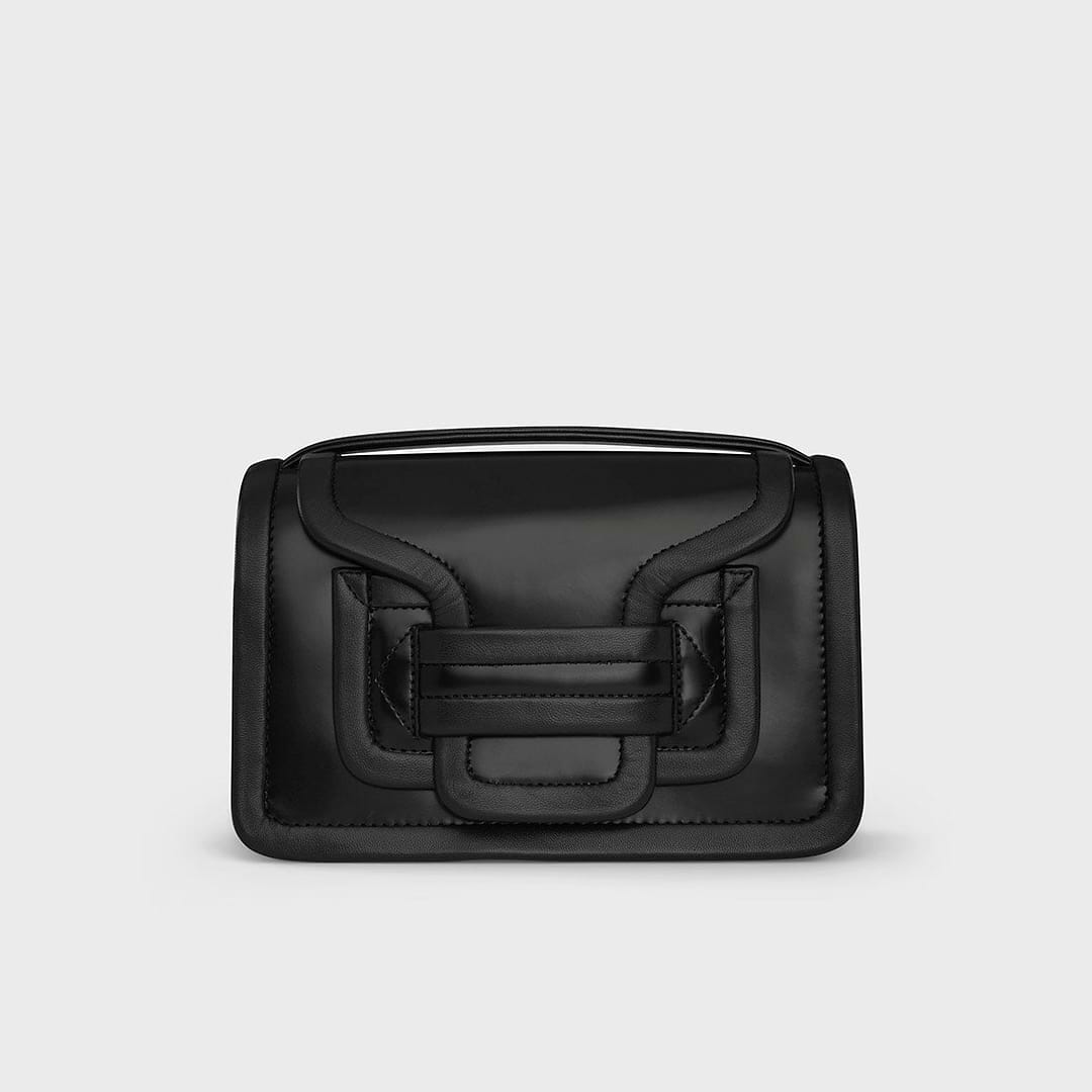Pierre Hardy ALPHA HANDBAG, black glazed calfskin, view 2