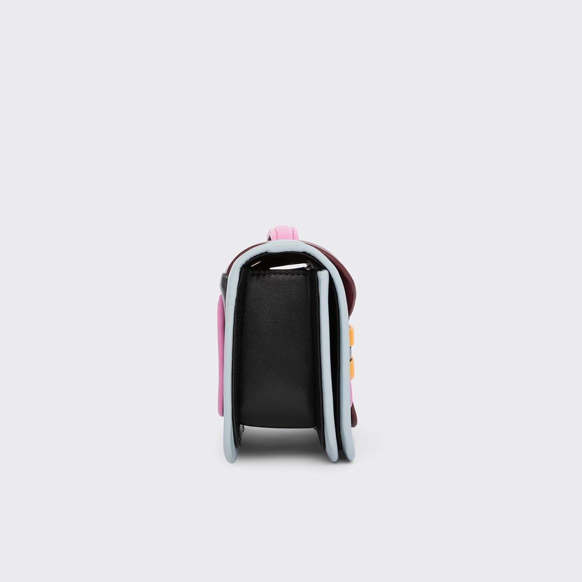 Pierre Hardy ALPHA HANDBAG, black, pink & yellow lambskin and white calfskin, view 4