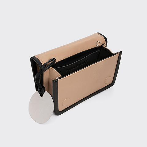Pierre Hardy ALPHA HANDBAG, beige & black lambskin and white & off-white calfskin, view 2