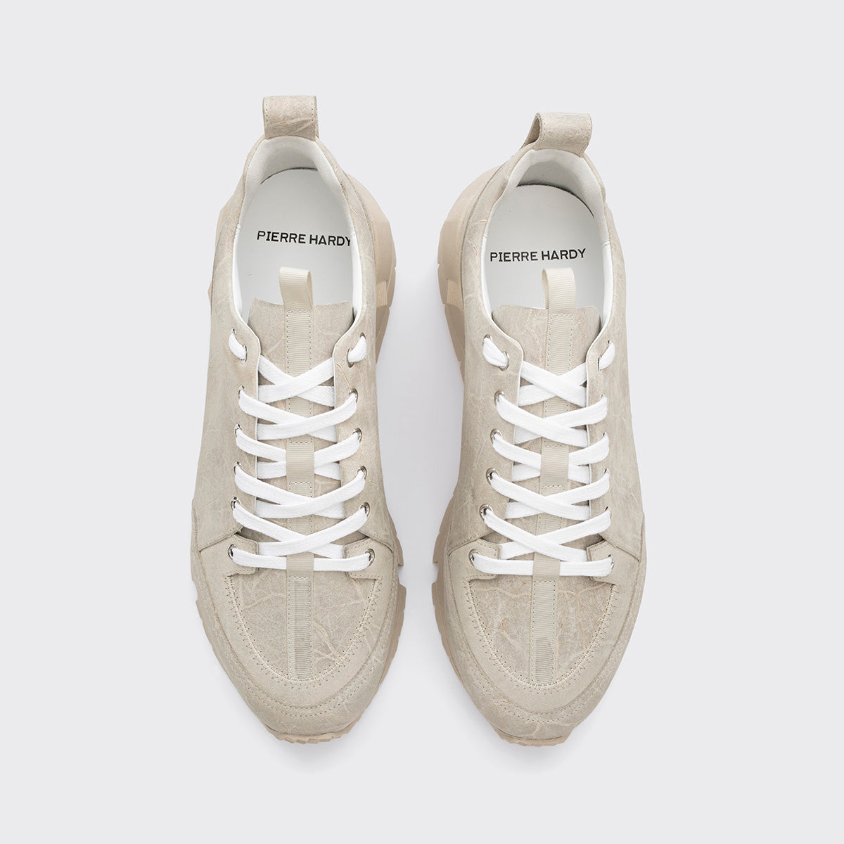 Pierre Hardy STREET LIFE SNEAKERS, greige calfskin, view 2