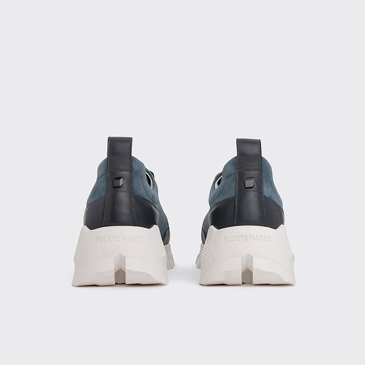 Pierre Hardy STREET LIFE SNEAKERS, denim blue suede calfskin and navy calfskin, view 6