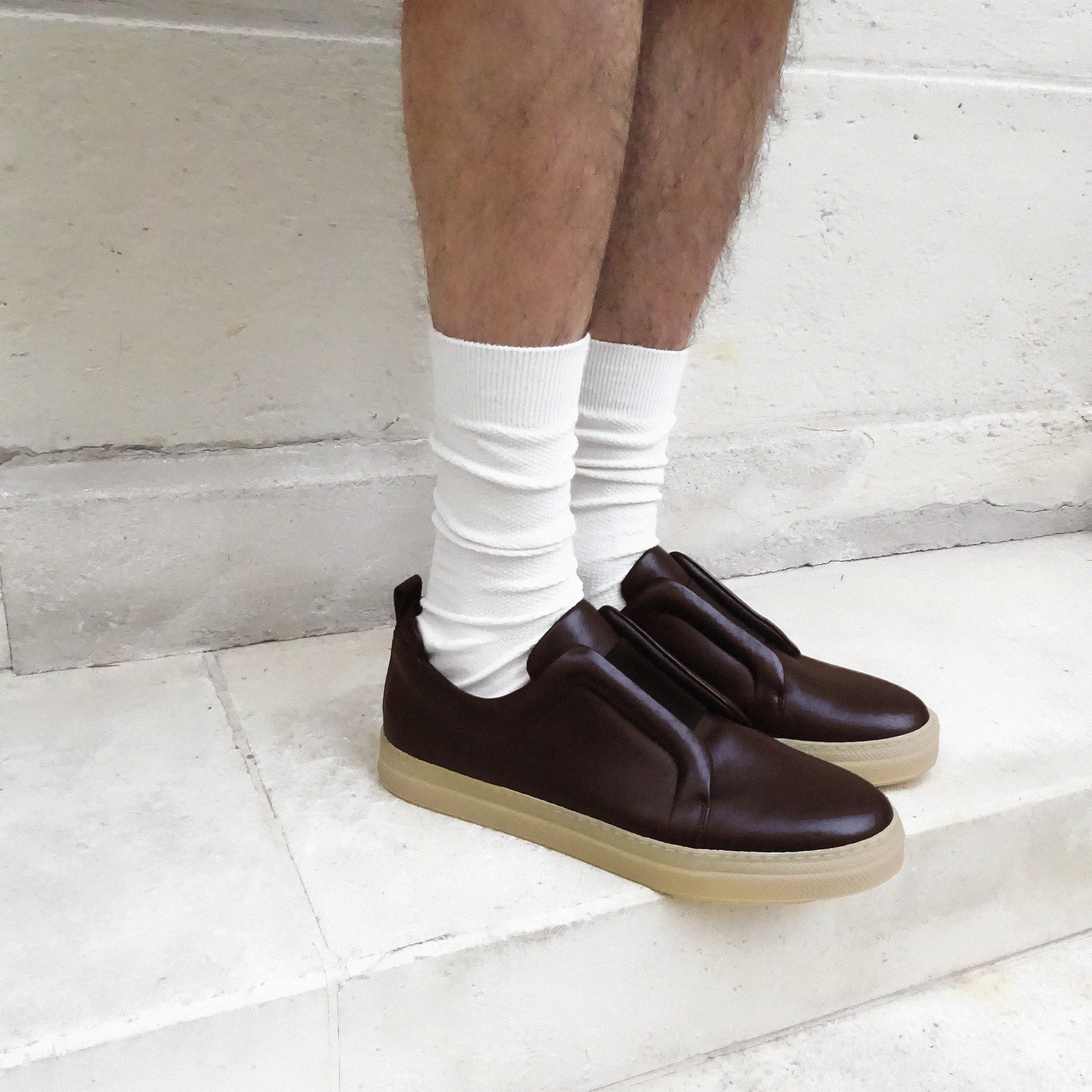 Pierre Hardy SLIDER SNEAKERS, burgundy calfskin, view 4