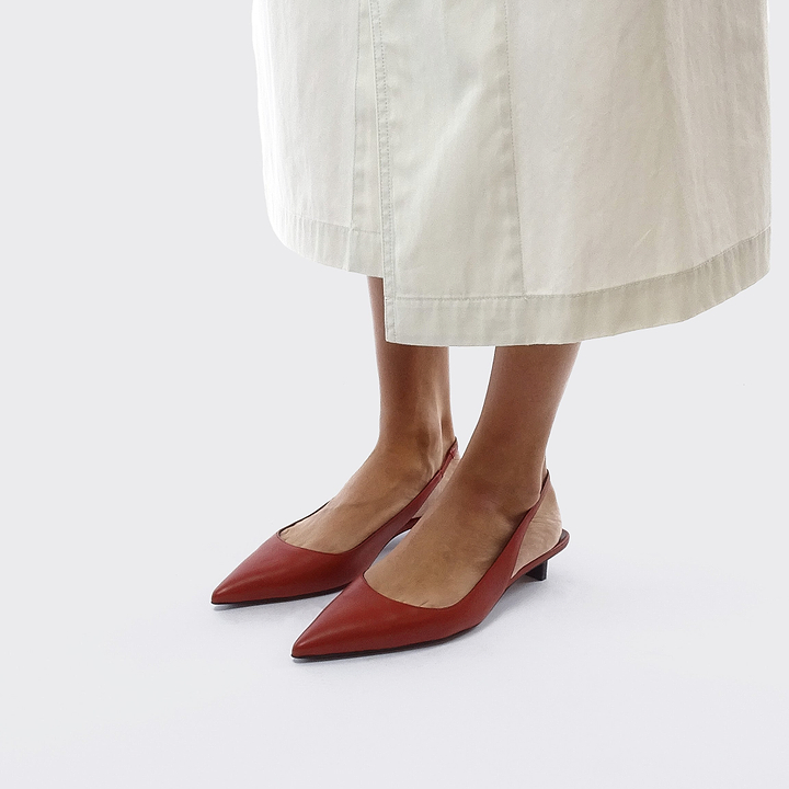 Pierre Hardy STELLA SLINGBACK, carmine red kidskin, view 5