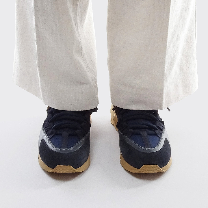 Pierre Hardy TREK COMET SNEAKERS, navy nylon canvas, white & navy calfskin and navy & sand suede calfskin, view 4