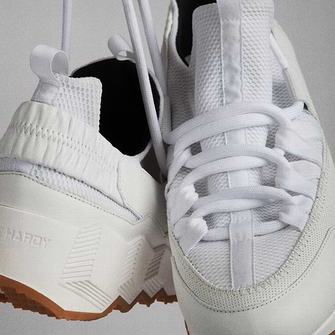 Pierre Hardy TREK COMET SNEAKERS, white mesh and white calfskin inserts, view 2