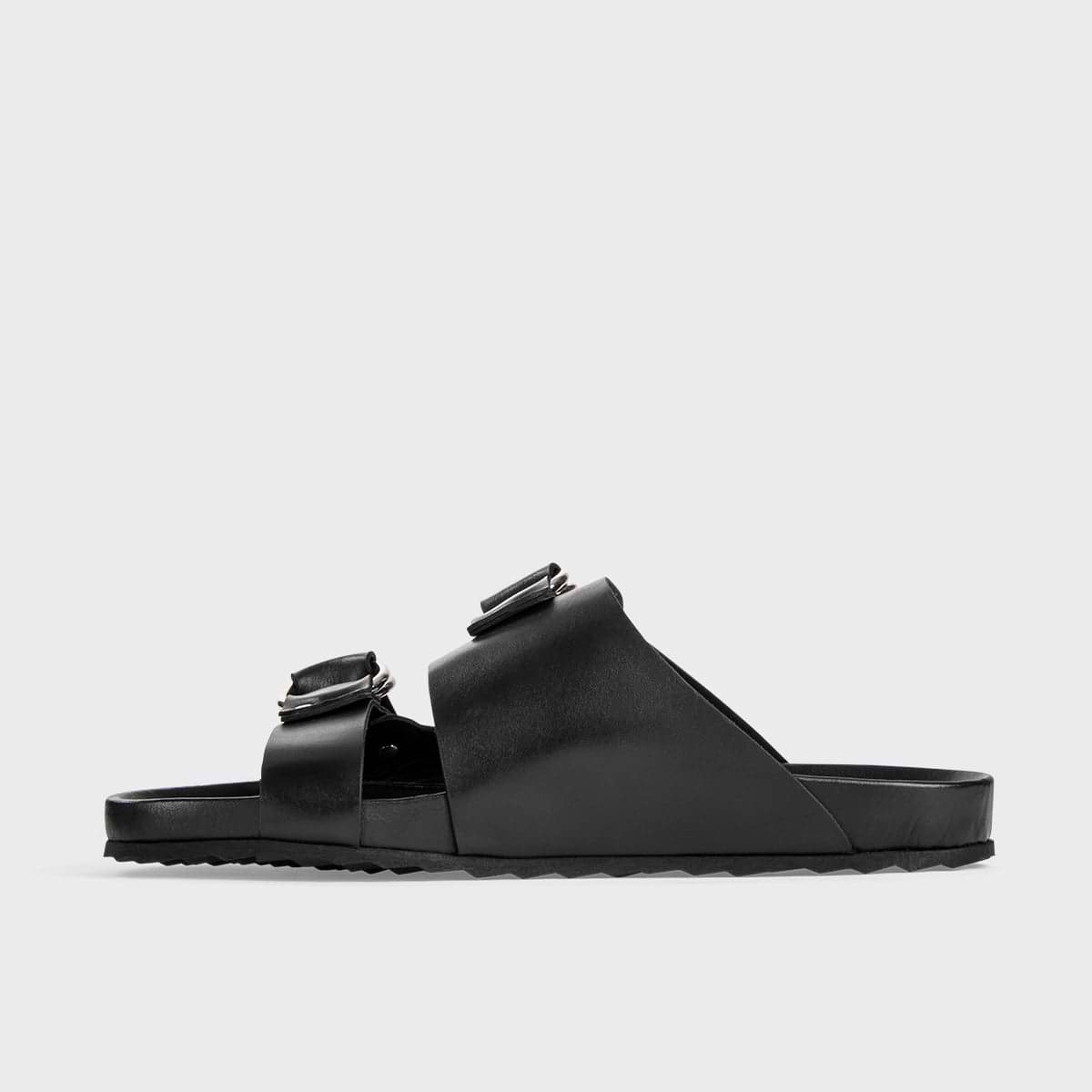 Pierre Hardy BEACH RIDER FLAT MULE, black calfskin, view 7