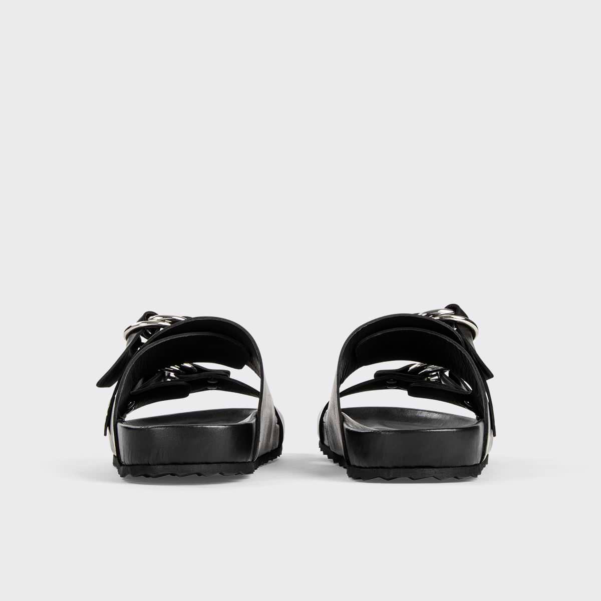 Pierre Hardy BEACH RIDER FLAT MULE, black calfskin, view 8