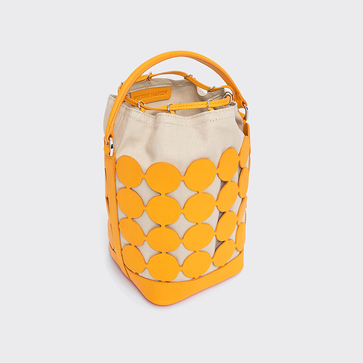 Pierre Hardy BULLES BUCKET BAG, sun glazed lambskin, view 2