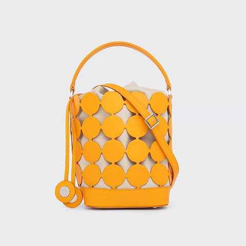 Pierre Hardy BULLES BUCKET BAG, sun glazed lambskin
