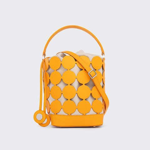 Pierre Hardy BULLES BUCKET BAG, sun glazed lambskin