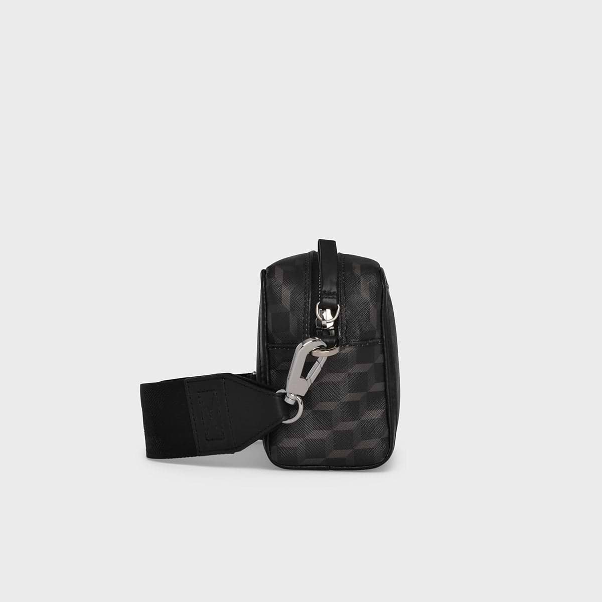 Pierre Hardy MAXI CUBE BOX BAG, black cube coated canvas and black lambskin, view 6