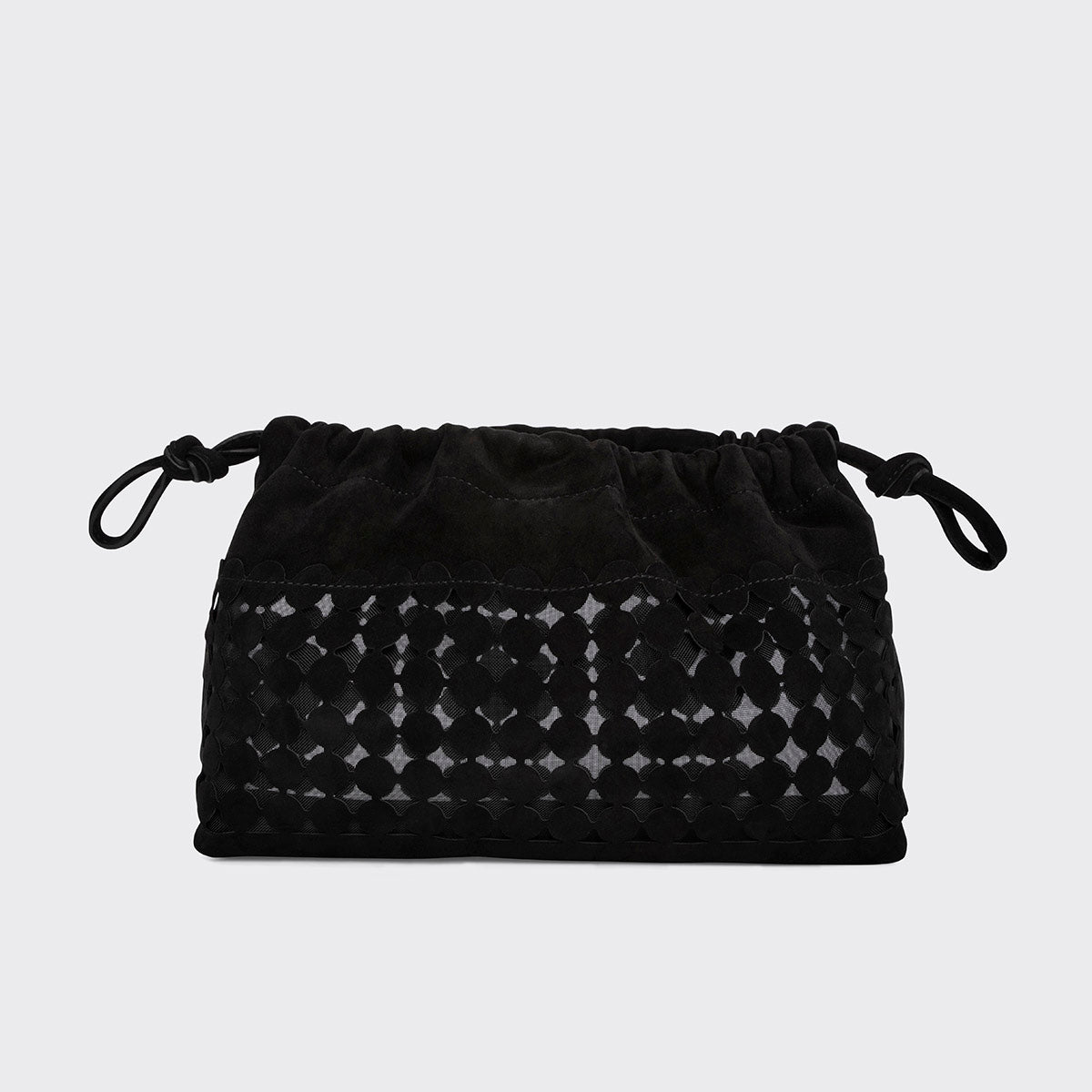 Pierre Hardy TWIN CLUTCH BULLES, black suede kidskin, view 6