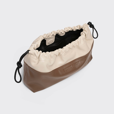 Pierre Hardy TWIN CLUTCH, camel calfskin and off-white lambskin, view 2