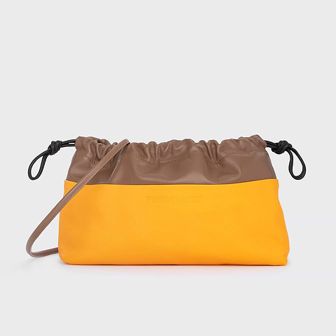 Pierre Hardy TWIN CLUTCH, sun lambskin and camel calfskin