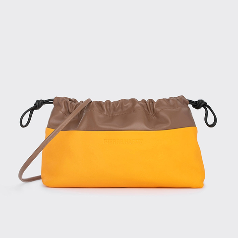Pierre Hardy TWIN CLUTCH, sun lambskin and camel calfskin